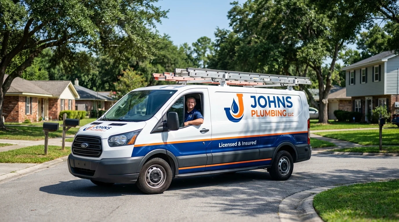 Johns Plumbing LLC service van in Trabuco Canyon, CA